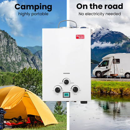 Portable Gas Outdoor Hot Water System with 12V Pump and Shower Head, 6kg
