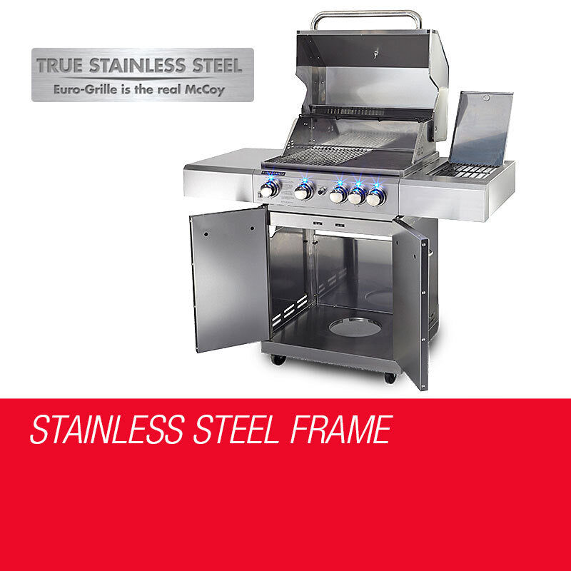 5 Burner Outdoor BBQ Grill with Stainless Steel Construction and LED Knobs