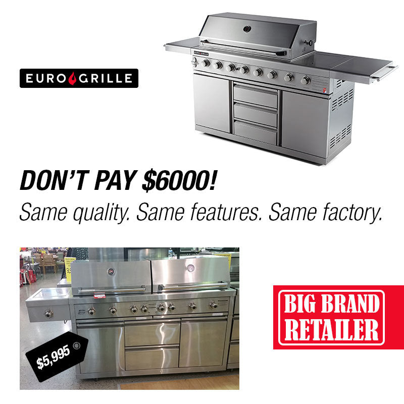 8-Burner Outdoor BBQ Gas Grill with Stainless Steel Kitchen Features