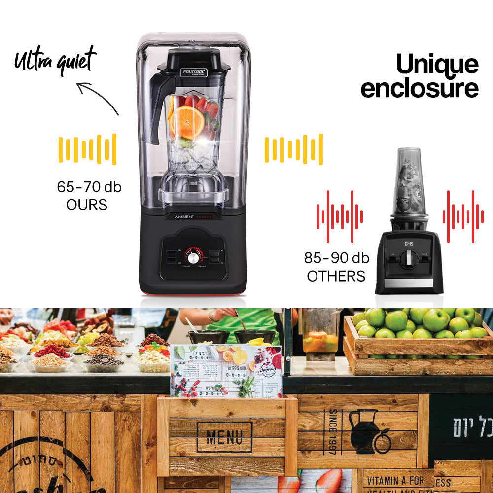 Commercial-Grade Blender with Quiet Operation, 2.5L Capacity, 1680W Motor