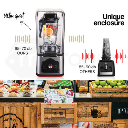 Ambient Series Commercial Blender: Quiet 2.5L Mixer with 1680W Motor