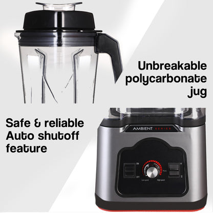 Ambient Series Commercial Blender: Quiet 2.5L Mixer with 1680W Motor