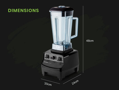 High-Power 2200W Commercial Blender, 2L Capacity, Stainless Steel Blades