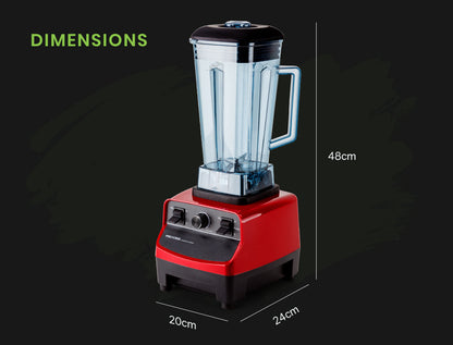2L Commercial Blender & Mixer with 2200W Motor and Stainless Steel Blades
