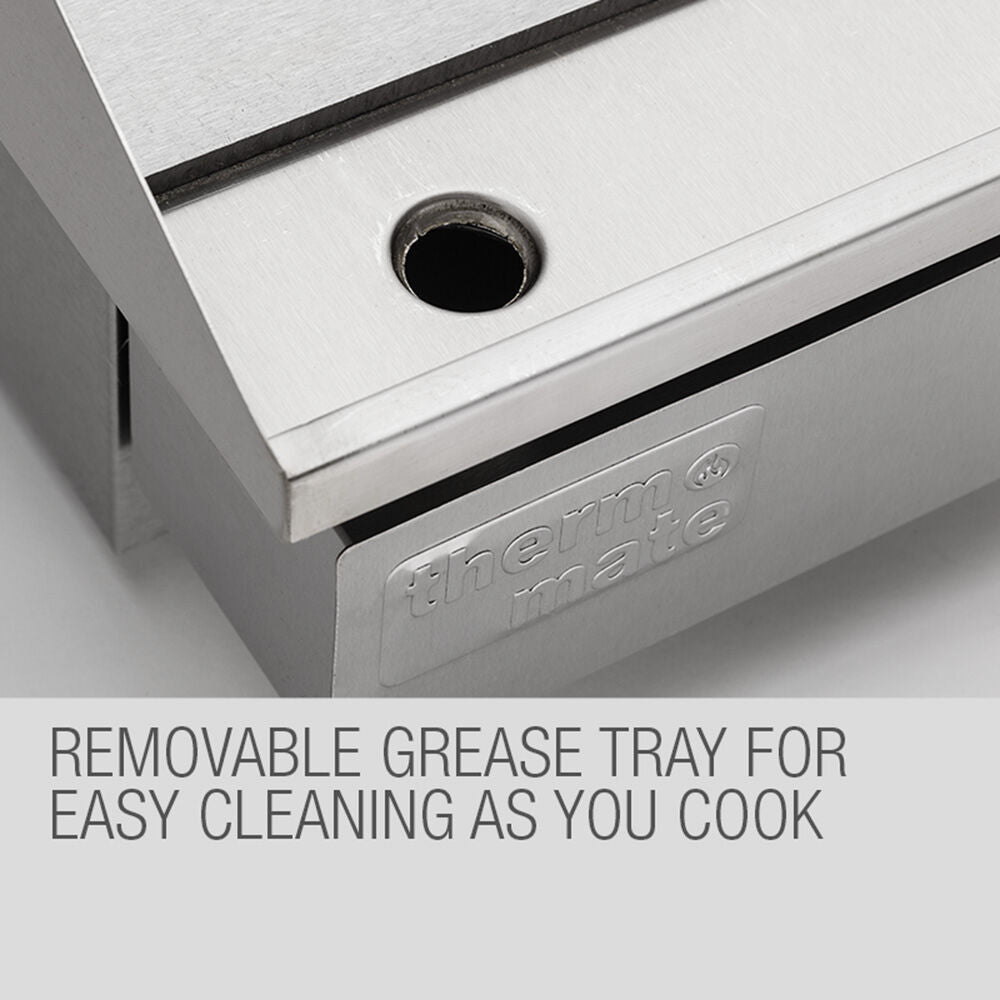 Commercial Electric Flat Griddle with Thermostat, 0.55x0.45m Cooking Surface