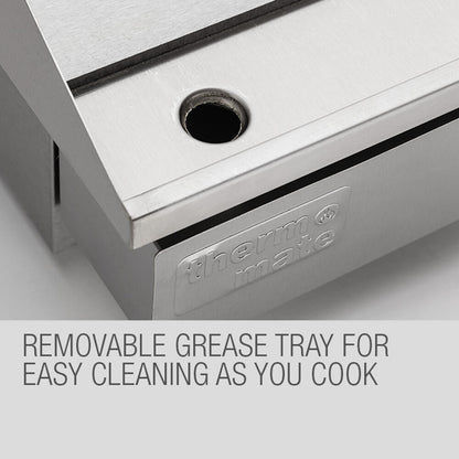 Commercial Electric Flat Griddle with Thermostat, 0.55x0.45m Cooking Surface