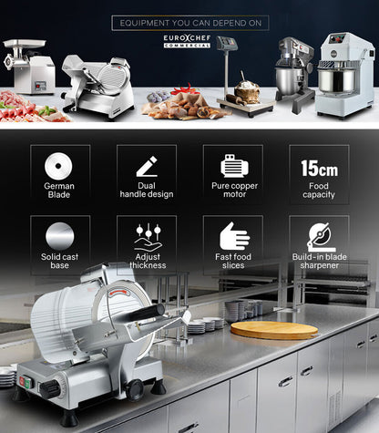 Commercial Electric Meat Slicer with 0.2m Blade and Precision Control