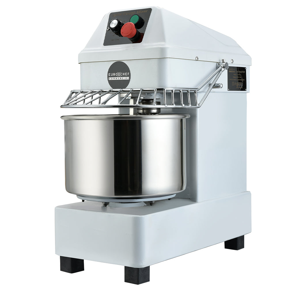Commercial 10L Spiral Dough Mixer with 900W Motor, High-Torque Belt Drive