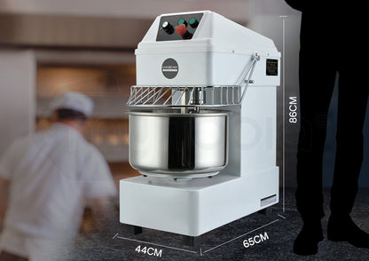 Commercial 30L Spiral Dough Mixer, 1800W, 2 Speed, Heavy-Duty Design
