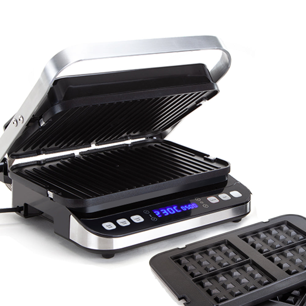 4-in-1 Smart Grill, Sandwich Press & Waffle Maker with 0.65m² Cooking Area