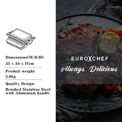4-in-1 Smart Grill, Sandwich Press & Waffle Maker with 0.65m² Cooking Area