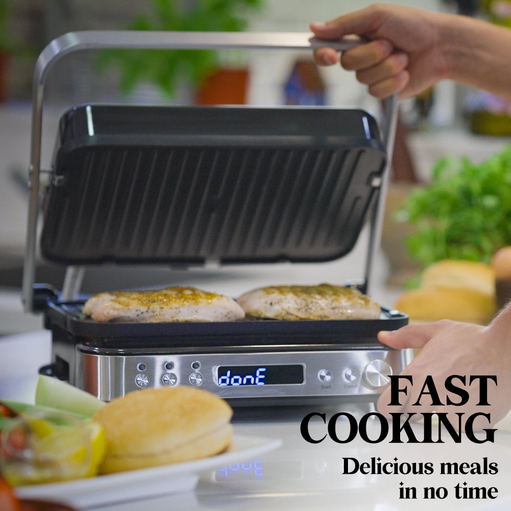 4-in-1 Multi Grill and Sandwich Press with Waffle Maker, 0.65m² Cooking Area