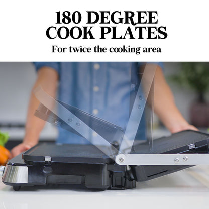 4-in-1 Multi Grill and Sandwich Press with Waffle Maker, 0.65m² Cooking Area