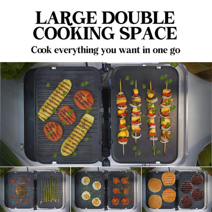 4-in-1 Multi Grill and Sandwich Press with Waffle Maker, 0.65m² Cooking Area