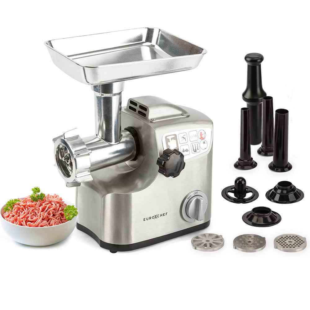 Electric Meat Grinder with Sausage and Kebbe Attachments - 1.8kW, 0.85m