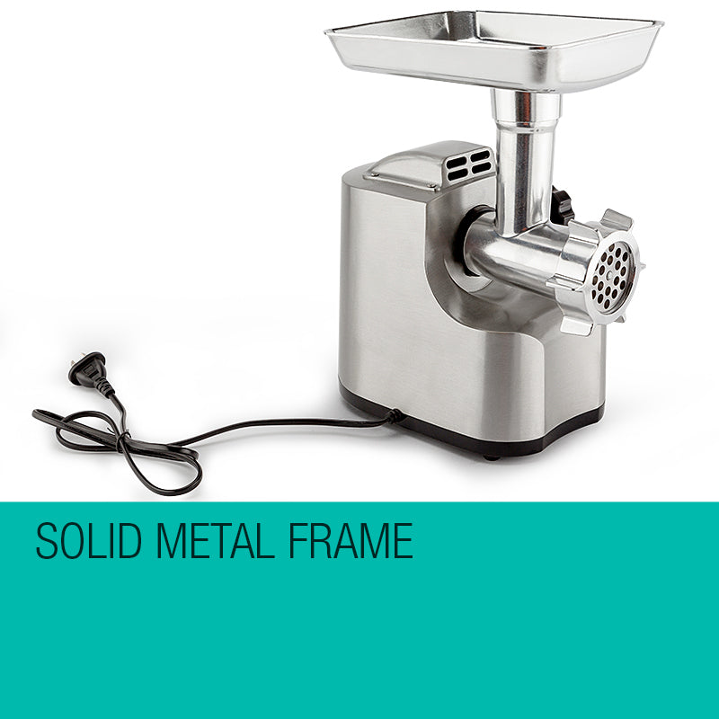 Electric Meat Grinder with Sausage and Kebbe Attachments - 1.8kW, 0.85m