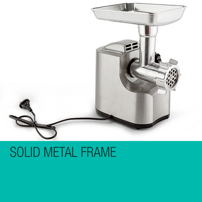 Electric Meat Grinder with Sausage and Kebbe Attachments - 1.8kW, 0.85m