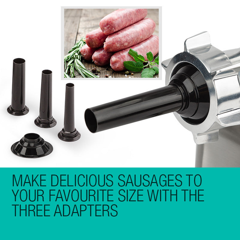 Electric Meat Grinder with Sausage and Kebbe Attachments - 1.8kW, 0.85m