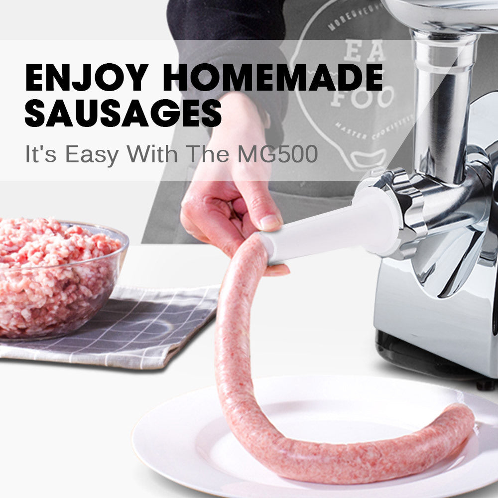 Electric Meat Grinder, Stainless Steel Mincer with Sausage & Kibbe Attachments