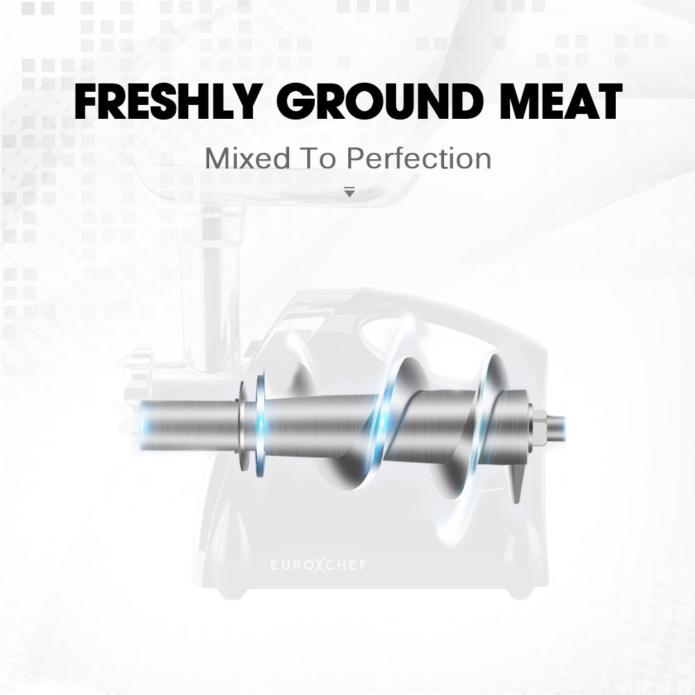Electric Meat Grinder & Sausage Filler with Kibbe Maker, Stainless Steel, Red