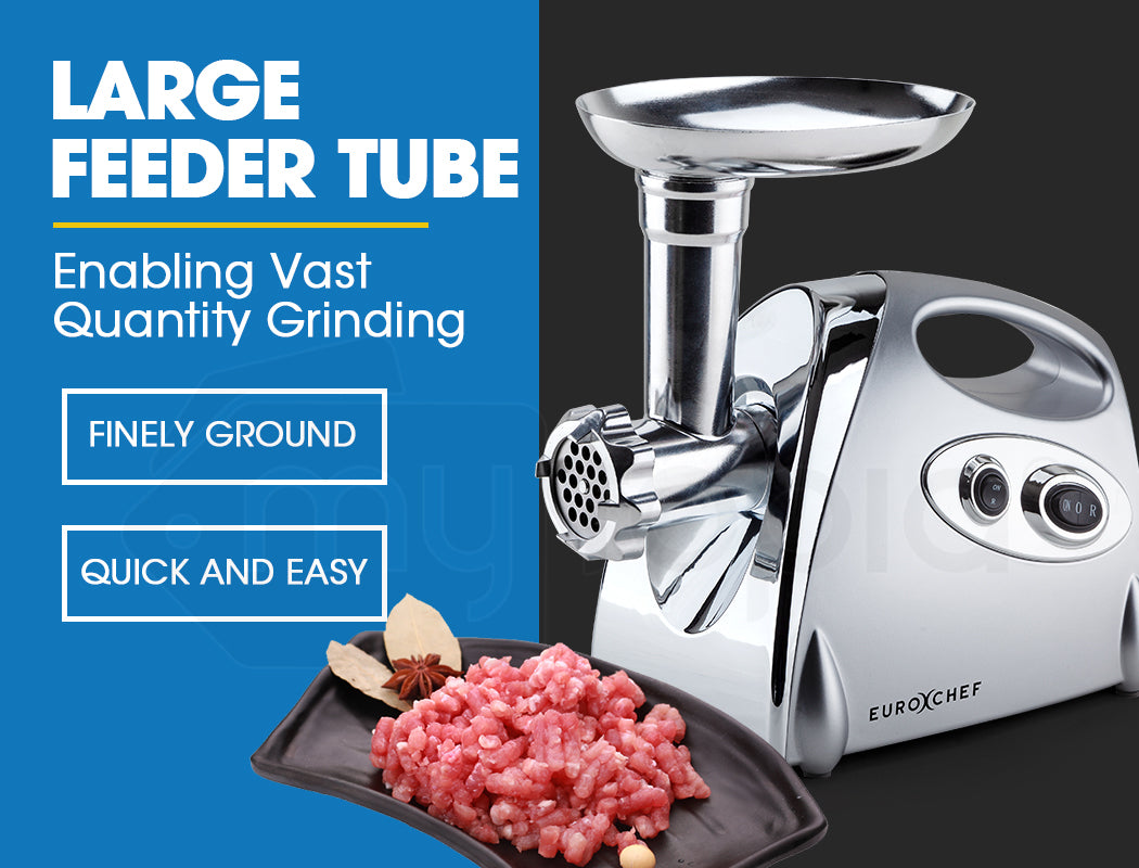 1800W Electric Meat Grinder with Sausage and Kibbe Attachments, Stainless Steel