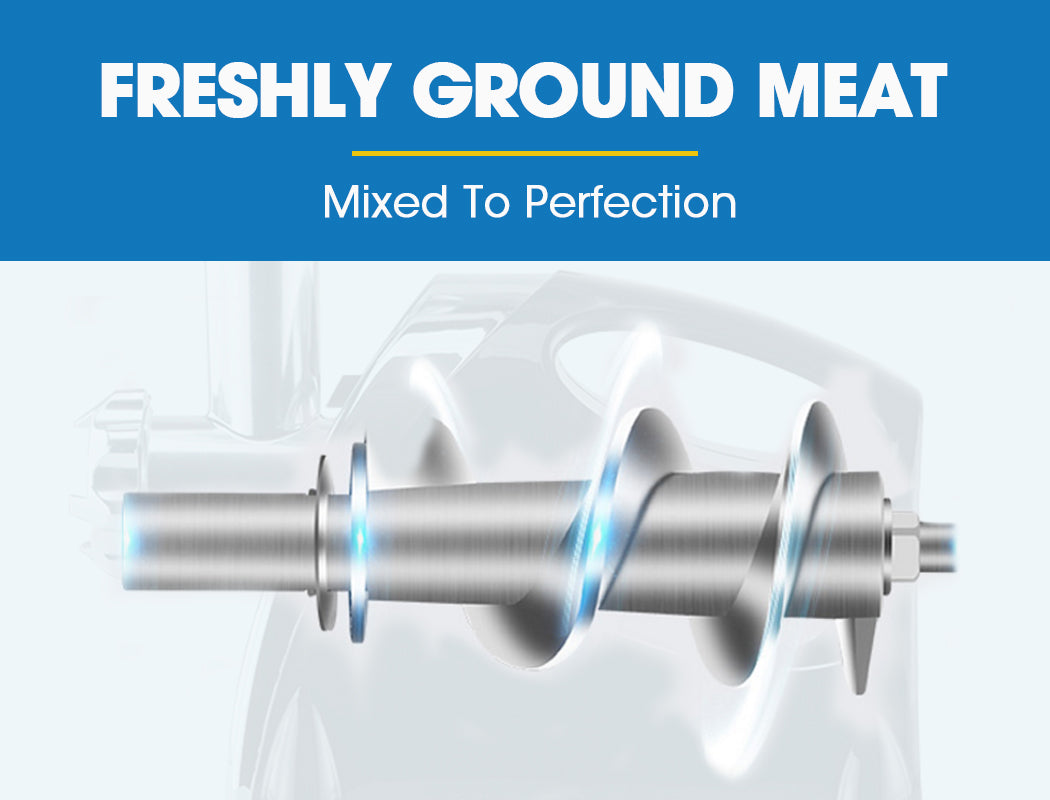 1800W Electric Meat Grinder with Sausage and Kibbe Attachments, Stainless Steel