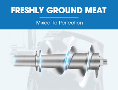 1800W Electric Meat Grinder with Sausage and Kibbe Attachments, Stainless Steel