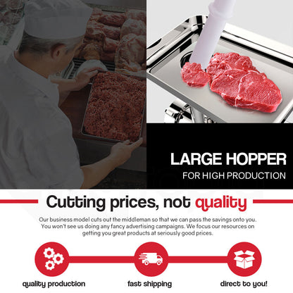 Heavy Duty Commercial Electric Meat Grinder with Stainless Steel Body