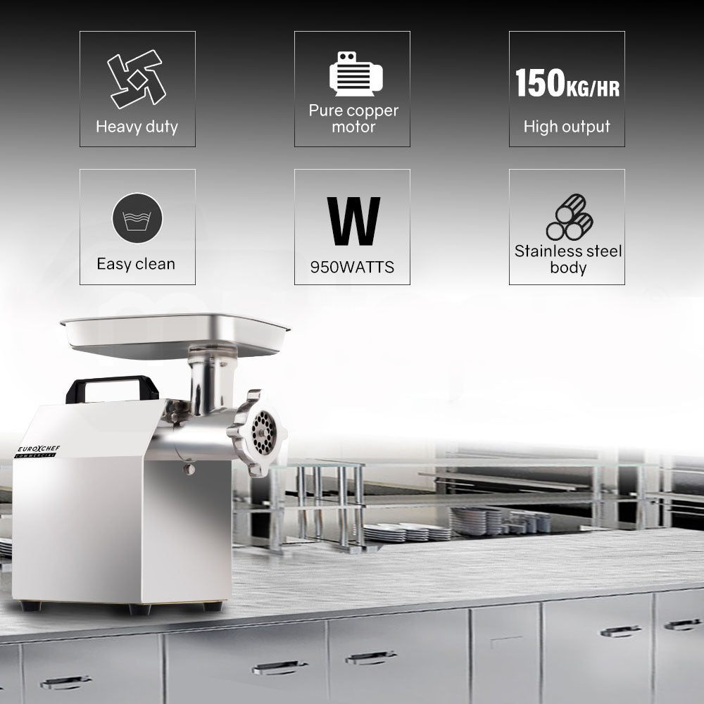 Heavy Duty Commercial Electric Meat Grinder with Stainless Steel Body