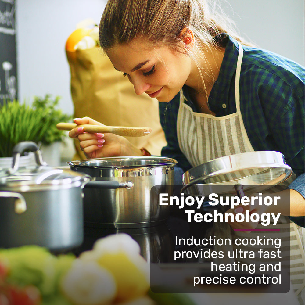 30cm Dual Zone Induction Cooktop with 3.3kW Power and Touch Controls