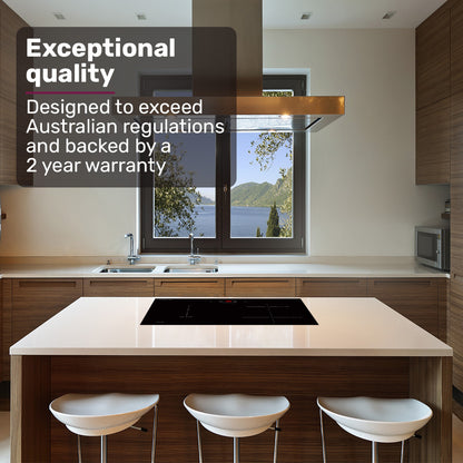 60cm 4 Zone Induction Cooktop, 7200W, FlexZone & Touch Controls