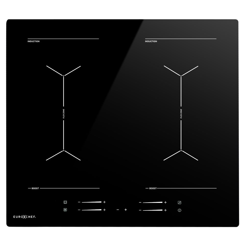 60cm 4 Zone Induction Cooktop, 7.2kW, Dual Link Zones, Touch Controls