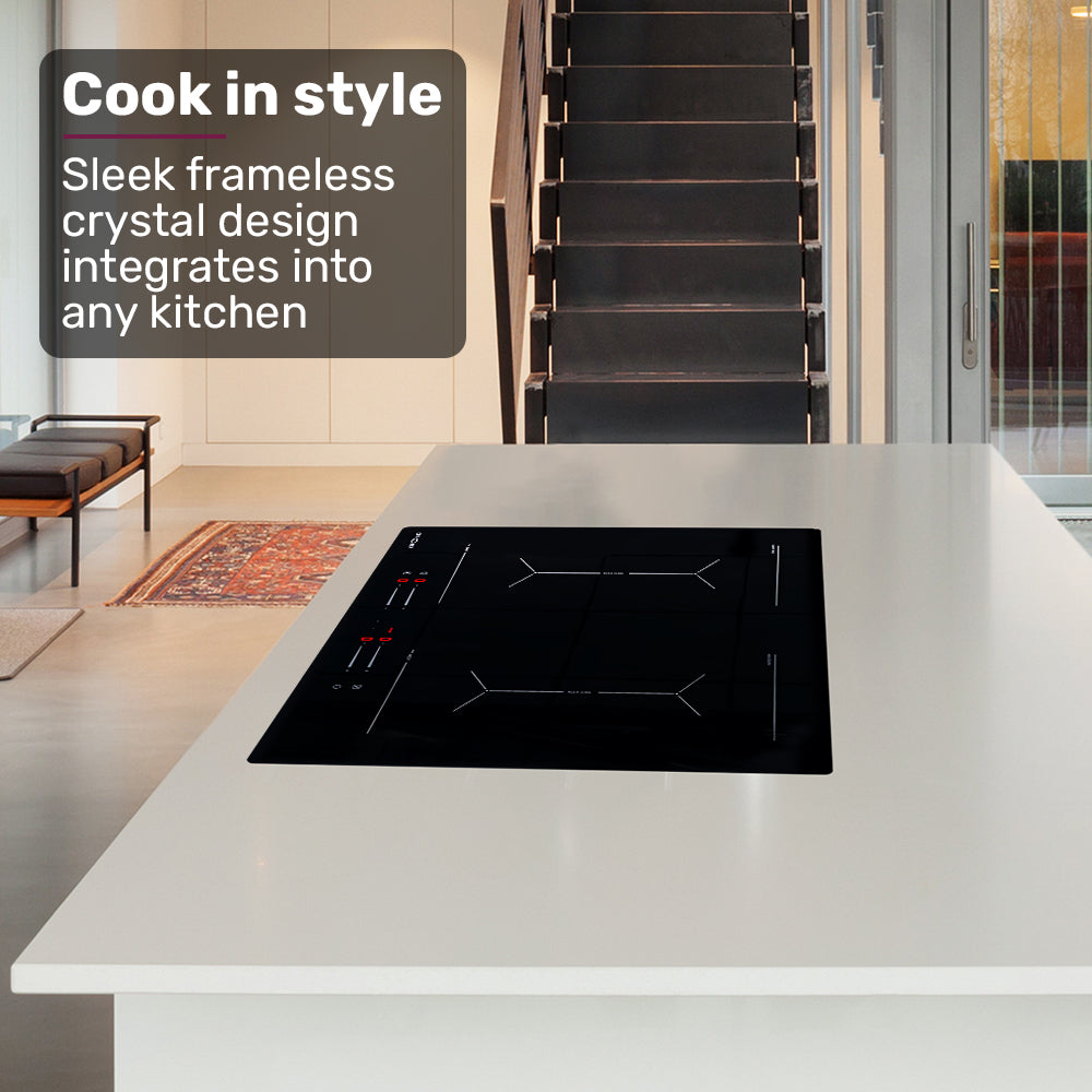 60cm 4 Zone Induction Cooktop, 7.2kW, Dual Link Zones, Touch Controls