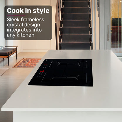 60cm 4 Zone Induction Cooktop, 7.2kW, Dual Link Zones, Touch Controls