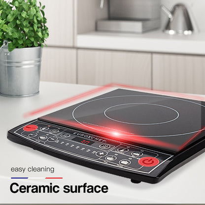 Portable Electric Induction Cooktop with 8 Settings, 2400W Power, 10AMP