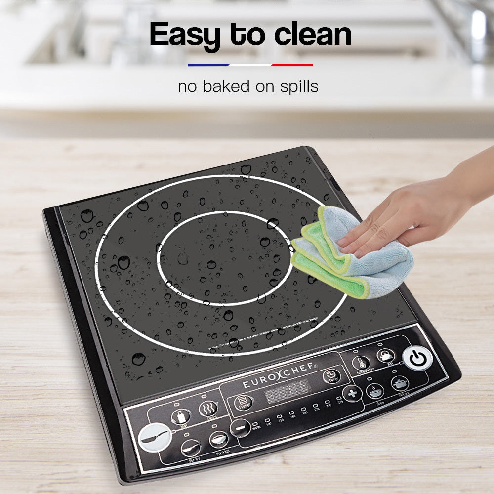 Portable Electric Induction Cooktop with 8 Settings, 2400W Power, 10AMP