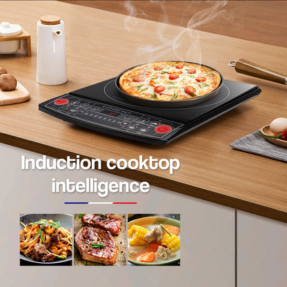 Portable Electric Induction Cooktop with 8 Settings, 2400W Power, 10AMP