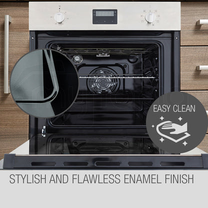 60cm Built-In Electric Wall Oven with 8 Functions and 70L Capacity