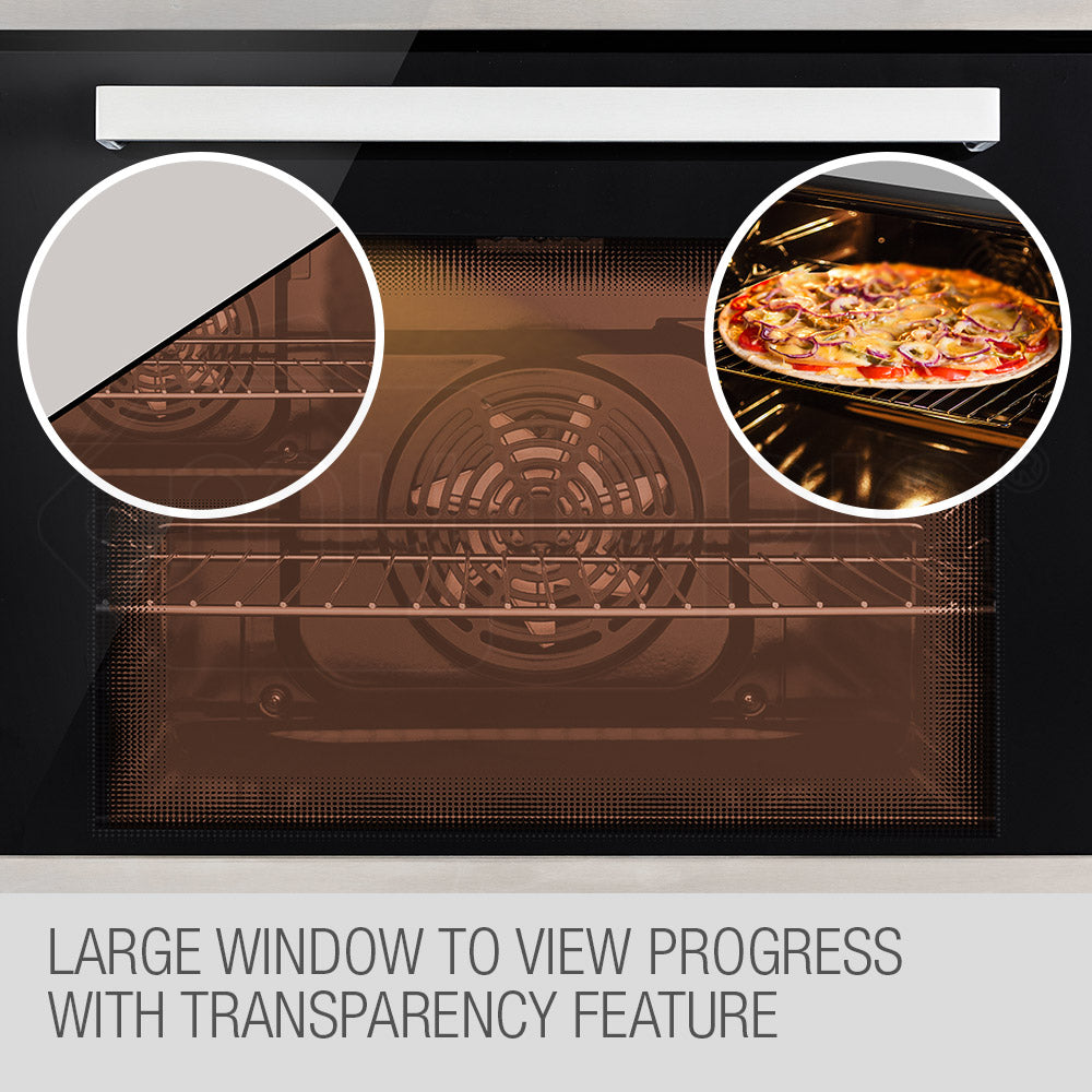 60cm Built-In Electric Wall Oven with 8 Functions and 70L Capacity