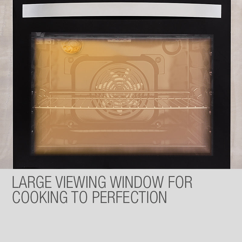 60cm Stainless Steel Built-in Electric Wall Oven with 70L Capacity and 8 Functions