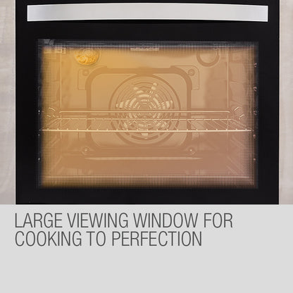 60cm Stainless Steel Built-in Electric Wall Oven with 70L Capacity and 8 Functions