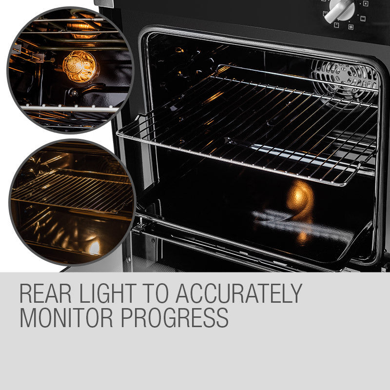 60cm Stainless Steel Built-in Electric Wall Oven with 70L Capacity and 8 Functions