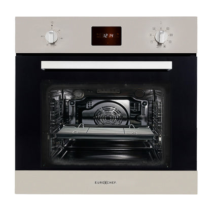 60cm Built-In Electric Oven with 8 Functions and 80L Capacity