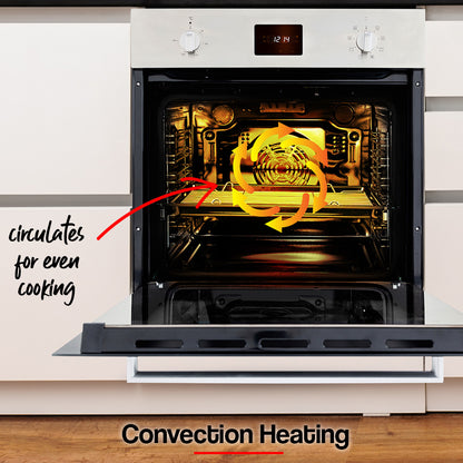 60cm Built-In Electric Oven with 8 Functions and 80L Capacity
