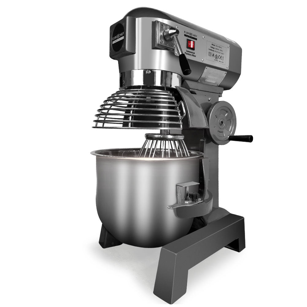20L Commercial Planetary Mixer with 0.75kW Motor and Stainless Steel Bowl