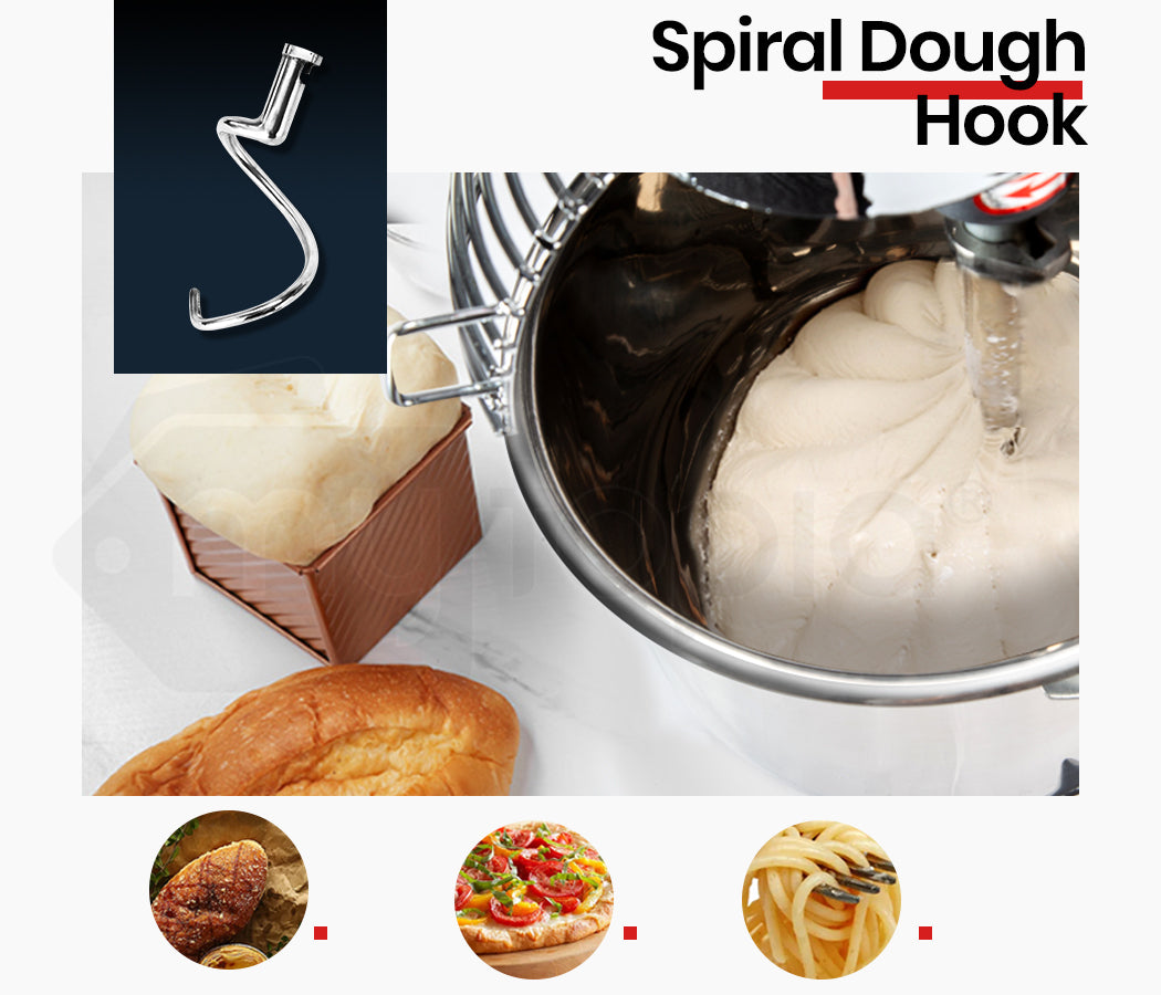 20L Commercial Planetary Mixer with 0.75kW Motor and Stainless Steel Bowl