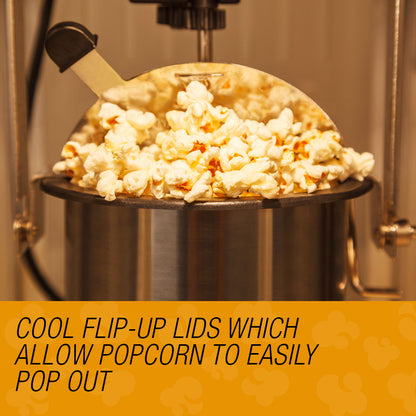 Retro Style Popcorn Maker with Stainless Steel Kettle - 310W, 240V, Easy Clean