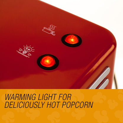 Retro Style Popcorn Maker with Stainless Steel Kettle - 310W, 240V, Easy Clean