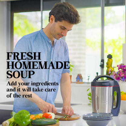 Stainless Steel Multi-Function Soup Maker & Blender with Self-Cleaning Feature