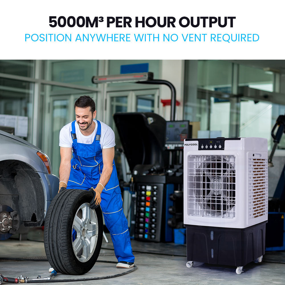 30L Portable Evaporative Cooler with Air Purifier, Humidifier, and Remote Control